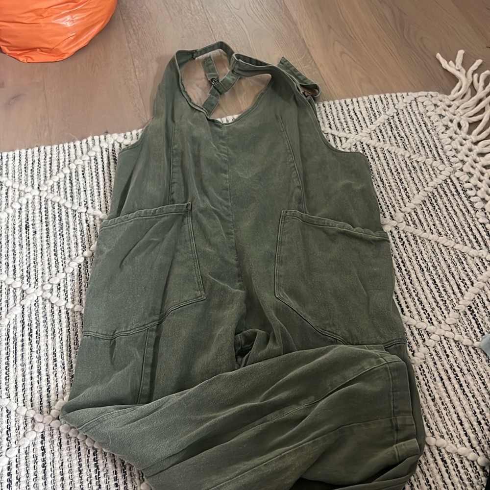 Olive green overalls